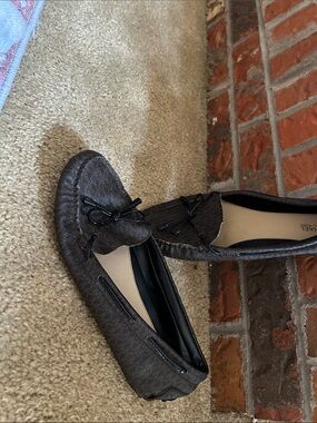 Michael Kors Dark Brown Leather Moccasin Loafers with Bow